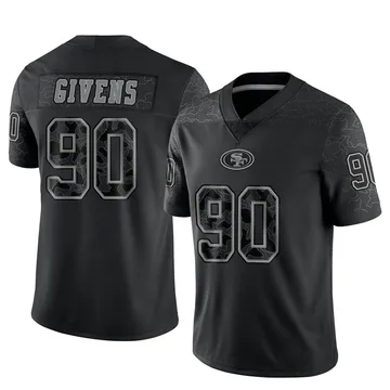 Youth Nike San Francisco 49ers Kevin Givens Black Reflective Jersey - Limited