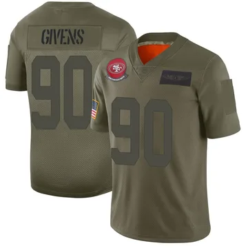 Youth Nike San Francisco 49ers Kevin Givens Camo 2019 Salute to Service Jersey - Limited