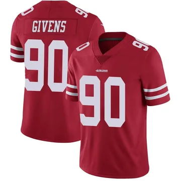 Youth Nike San Francisco 49ers Kevin Givens Red Team Color Vapor Untouchable Jersey - Limited