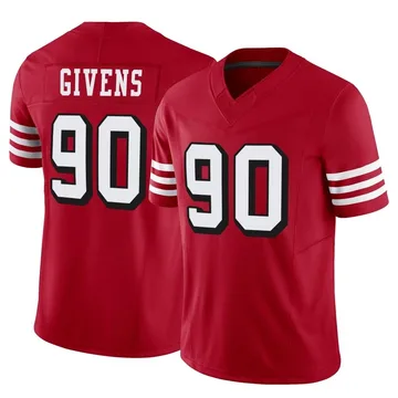 Youth Nike San Francisco 49ers Kevin Givens Scarlet Alternate Vapor F.U.S.E. Jersey - Limited