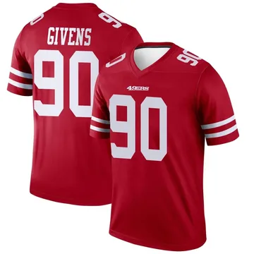 Youth Nike San Francisco 49ers Kevin Givens Scarlet Jersey - Legend