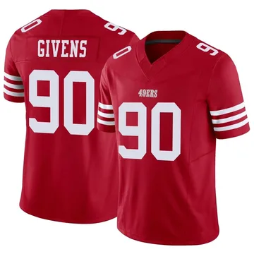 Youth Nike San Francisco 49ers Kevin Givens Scarlet Vapor F.U.S.E. Jersey - Limited