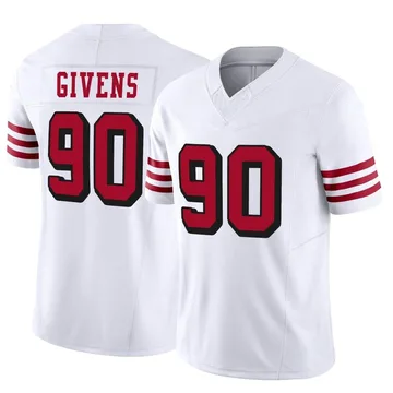 Youth Nike San Francisco 49ers Kevin Givens White Alternate Vapor F.U.S.E. Jersey - Limited