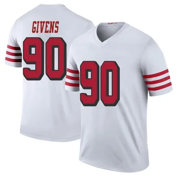 Youth Nike San Francisco 49ers Kevin Givens White Color Rush Jersey - Legend