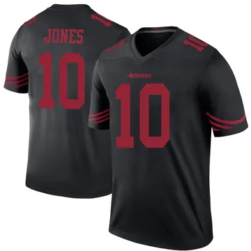 Youth Nike San Francisco 49ers Mac Jones Black Color Rush Jersey - Legend