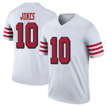 Youth Nike San Francisco 49ers Mac Jones White Color Rush Jersey - Legend