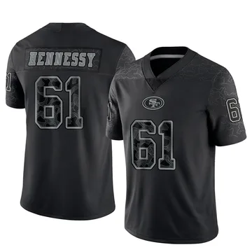 Youth Nike San Francisco 49ers Matt Hennessy Black Reflective Jersey - Limited