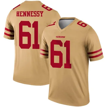 Youth Nike San Francisco 49ers Matt Hennessy Gold Inverted Jersey - Legend