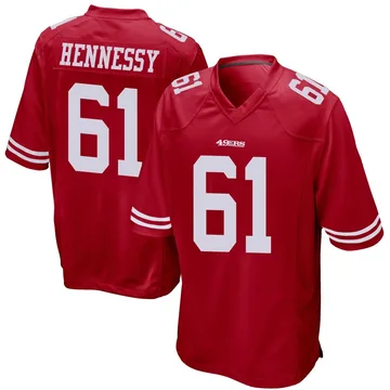 Youth Nike San Francisco 49ers Matt Hennessy Red Team Color Jersey - Game