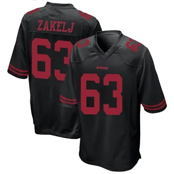 Youth Nike San Francisco 49ers Nick Zakelj Black Alternate Jersey - Game