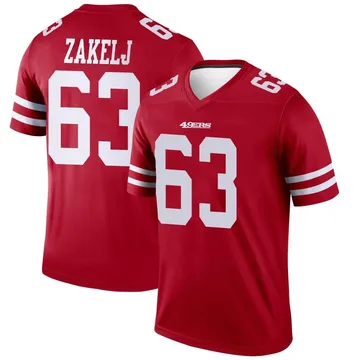 Youth Nike San Francisco 49ers Nick Zakelj Scarlet Jersey - Legend