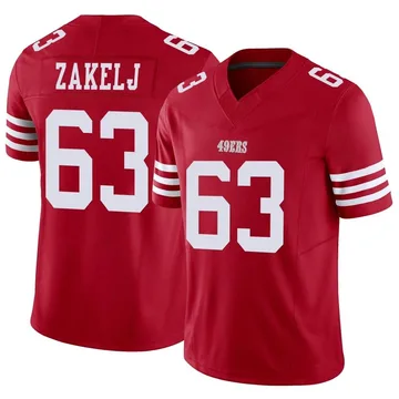 Youth Nike San Francisco 49ers Nick Zakelj Scarlet Vapor F.U.S.E. Jersey - Limited