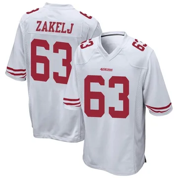 Youth Nike San Francisco 49ers Nick Zakelj White Jersey - Game