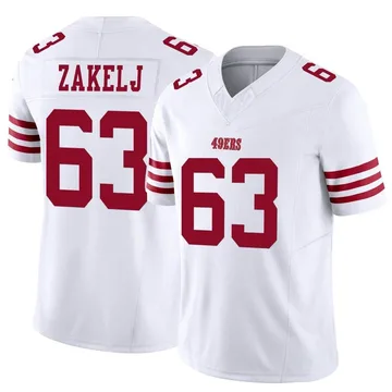 Youth Nike San Francisco 49ers Nick Zakelj White Vapor F.U.S.E. Jersey - Limited