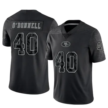 Youth Nike San Francisco 49ers Pat O'Donnell Black Reflective Jersey - Limited