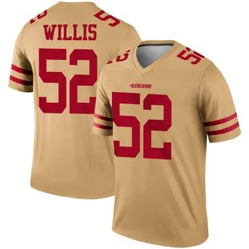 Youth Nike San Francisco 49ers Patrick Willis Gold Inverted Jersey - Legend