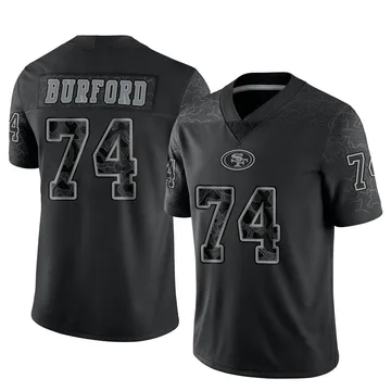 Youth Nike San Francisco 49ers Spencer Burford Black Reflective Jersey - Limited