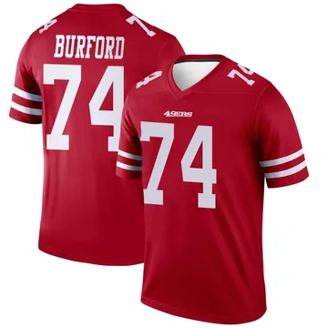 Youth Nike San Francisco 49ers Spencer Burford Scarlet Jersey - Legend