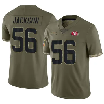 Youth Nike San Francisco 49ers Tarron Jackson Olive 2022 Salute To Service Jersey - Limited
