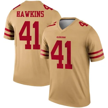 Youth Nike San Francisco 49ers Tayler Hawkins Gold Inverted Jersey - Legend