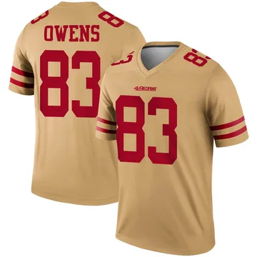 Youth Nike San Francisco 49ers Terique Owens Gold Inverted Jersey - Legend